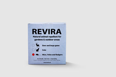 Revira natural non-toxic animal repellent for mice, voles and badgers – eco friendly garden deterrent made in Norway[ENG]